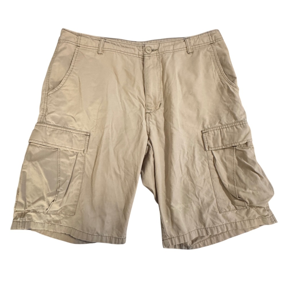 Patagonia Mens Cargo Shorts Organic Cotton Khaki‎ Tan Utility Hiking 34 Gorpcore